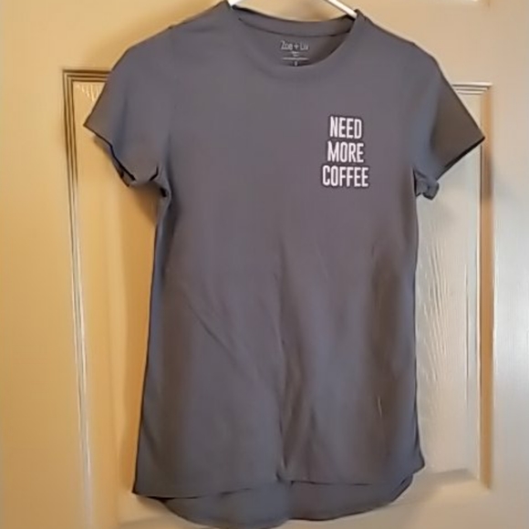 Zoe + Liv Tops - Zoe and liv need more coffee womens tee gray s